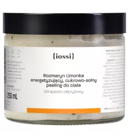Rozmaryn Limonka. Odświeżający cukrowy peeling do ciała z olejem ryżowym – naturalny kosmetyk | Sklep Iossi