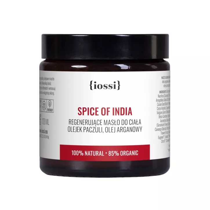 Spice of India. Regenerujące masło do ciała z olejkiem paczuli i olejem arganowym Spice of India. Regenerujące masło do ciała z olejkiem paczuli i olejem arganowym