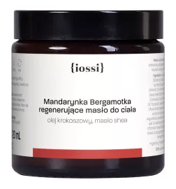 Mandarynka Bergamotka. Regenerujące masło do ciała z olejem krokoszowym i masłem shea – naturalny kosmetyk | Sklep Iossi