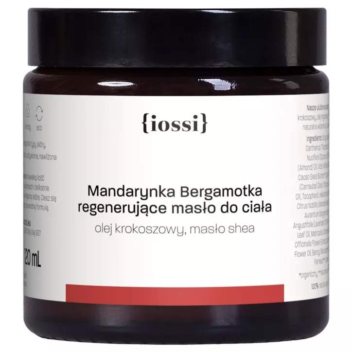 Mandarynka Bergamotka. Regenerujące masło do ciała z olejem krokoszowym i masłem shea Mandarynka Bergamotka. Regenerujące masło do ciała z olejem krokoszowym i masłem shea