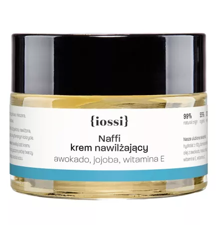 Naffi. Krem nawilżający z olejem awokado i jojoba – naturalny kosmetyk | Sklep Iossi