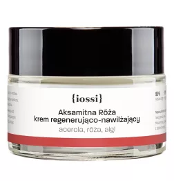 Aksamitna Róża. Krem regenerująco nawilżający. Acerola, róża, algi – naturalny kosmetyk | Sklep Iossi