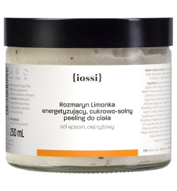 Rozmaryn Limonka. Odświeżający cukrowy peeling do ciała z olejem ryżowym – naturalny kosmetyk | Sklep Iossi
