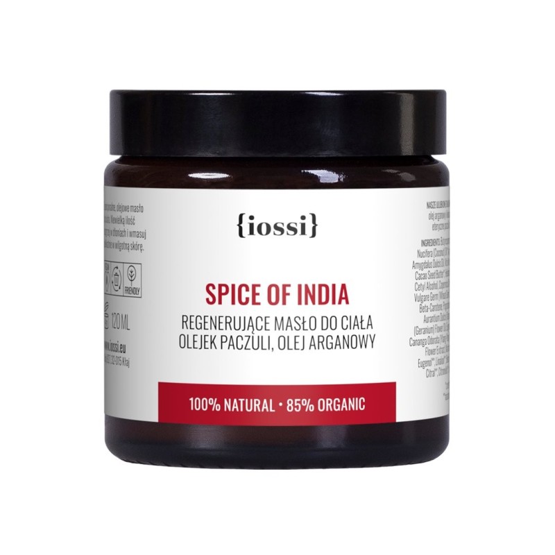 Spice of India. Regenerujące masło do ciała z olejkiem paczuli i olejem    arganowym – naturalny kosmetyk | Sklep Iossi