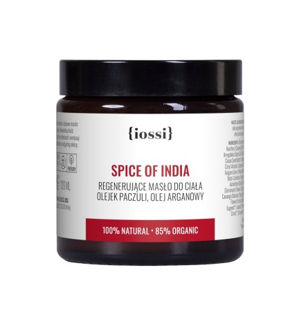 Spice of India. Regenerujące masło do ciała z olejkiem paczuli i olejem    arganowym – naturalny kosmetyk | Sklep Iossi