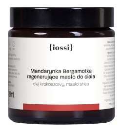 Mandarynka Bergamotka. Regenerujące masło do ciała z olejem krokoszowym i masłem shea – naturalny kosmetyk | Sklep Iossi