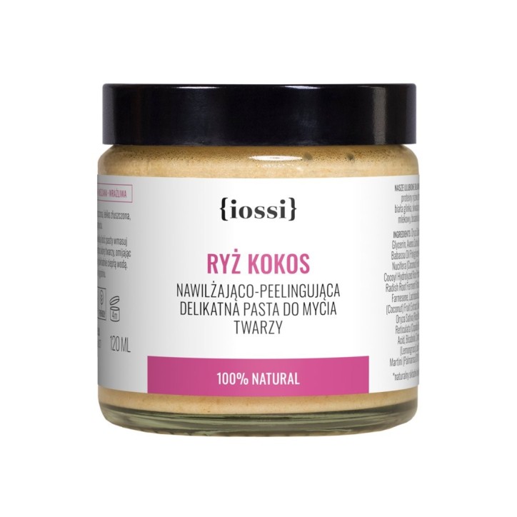 Ryż i Kokos. Peelingująca pasta do mycia twarzy z proteinami ryżowymi i ekstraktem z kokosa Ryż i Kokos. Peelingująca pasta do mycia twarzy z proteinami ryżowymi i ekstraktem z kokosa