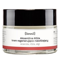 Aksamitna Róża. Krem regenerująco nawilżający. Acerola, róża, algi – naturalny kosmetyk | Sklep Iossi