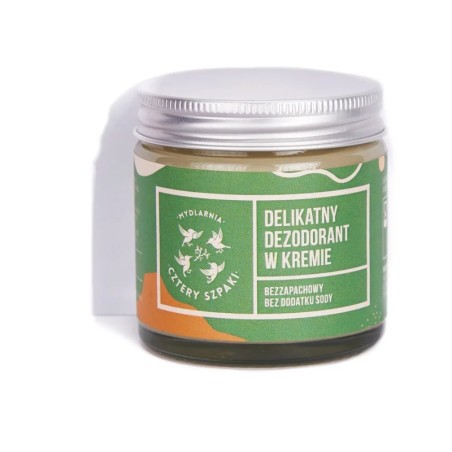 Delikatny dezodorant w kremie bezzapachowy - Cztery Szpaki